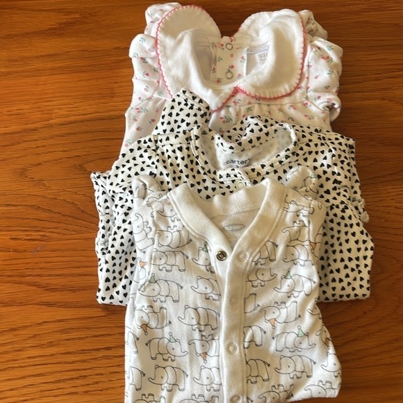 3 x  0-3 month one piece sleepers. - Picture 1 of 10